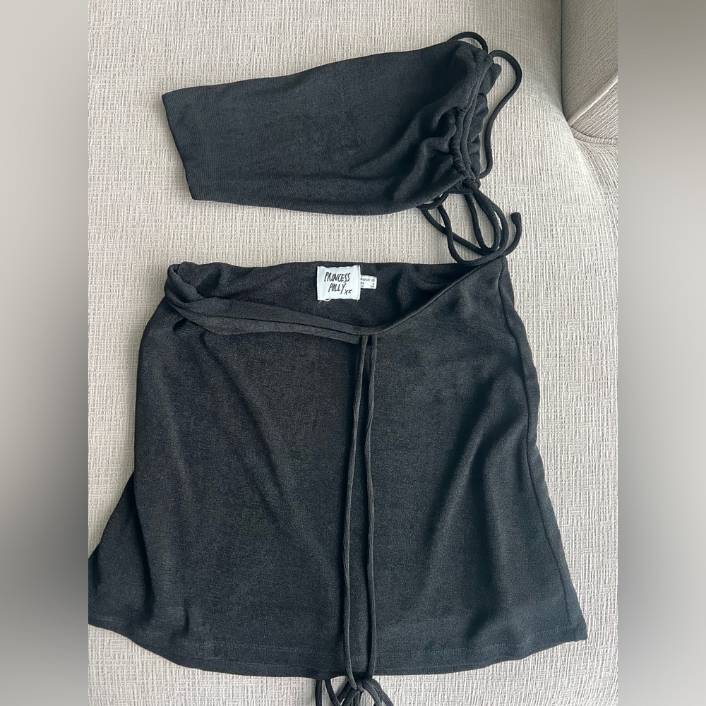 Princess Polly Black Two-Piece Skirt Set